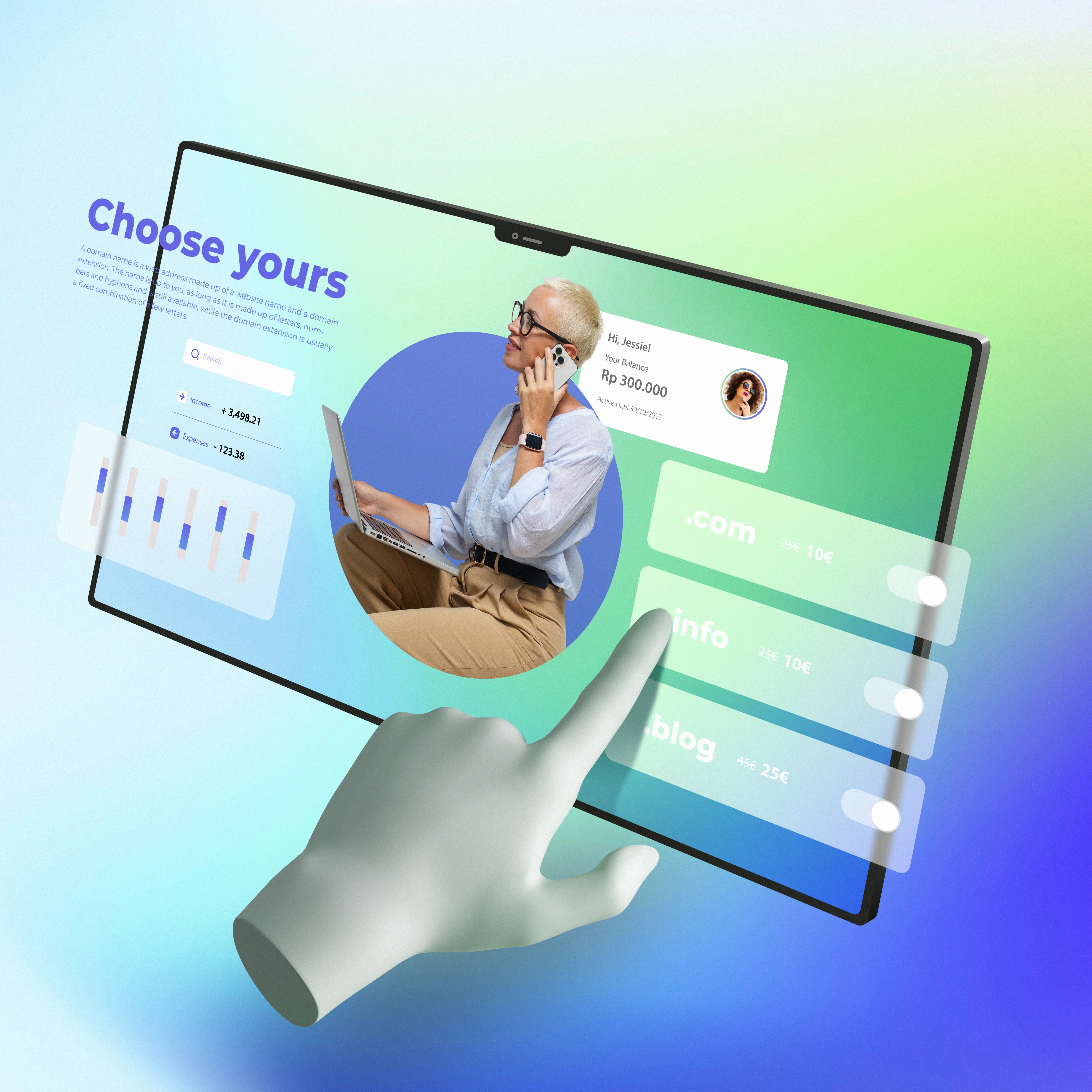 Modern website and web app design